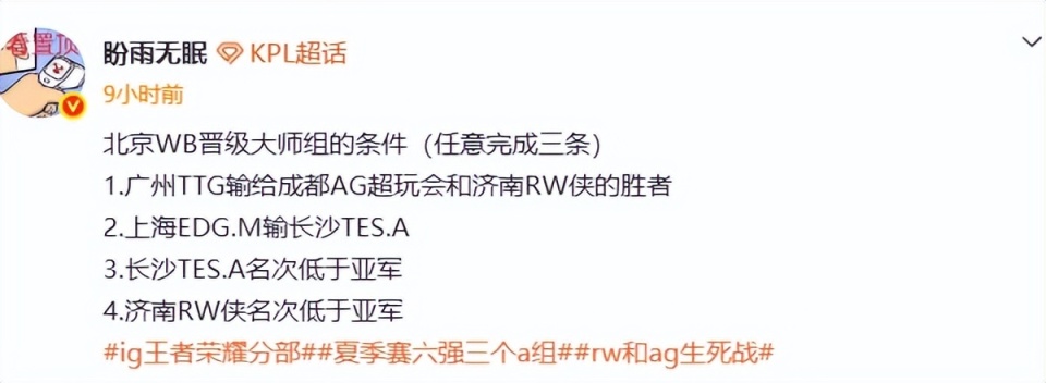 KPL季后赛形势